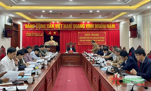 Ban Thường vụ Tỉnh ủy Gia Lai tổ chức Hội nghị kiểm điểm công tác lãnh đạo, chỉ đạo năm 2023 